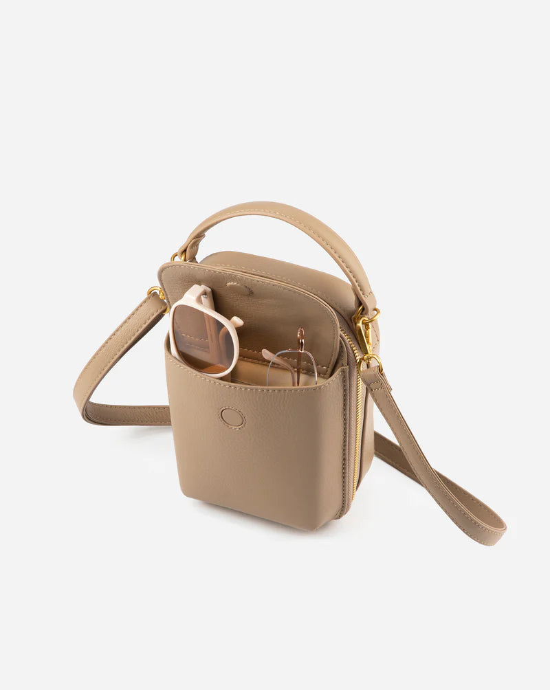 Compact Crossbody Bag with Glasses Slot
