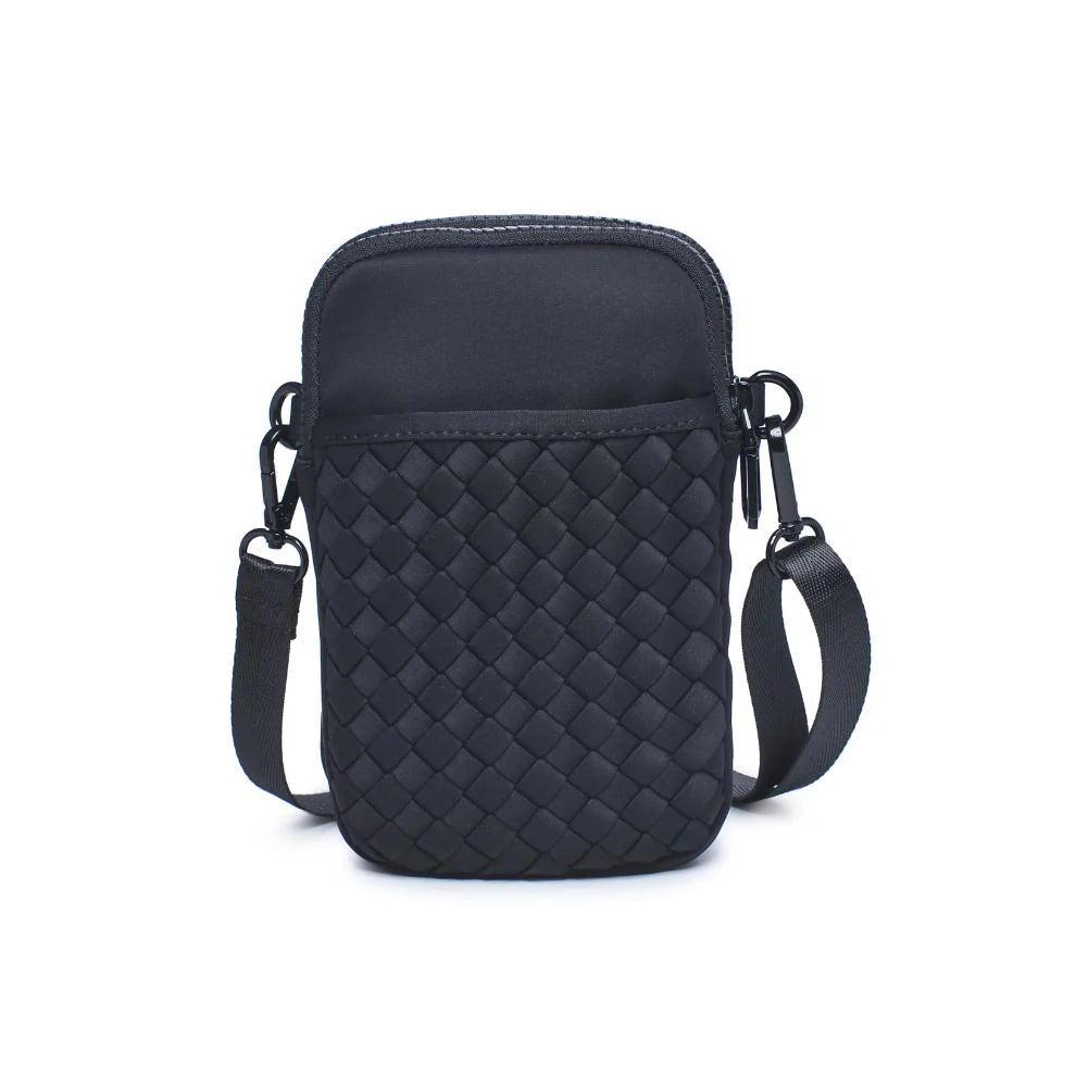 Quilted 3-Zip Phone Crossbody Bag